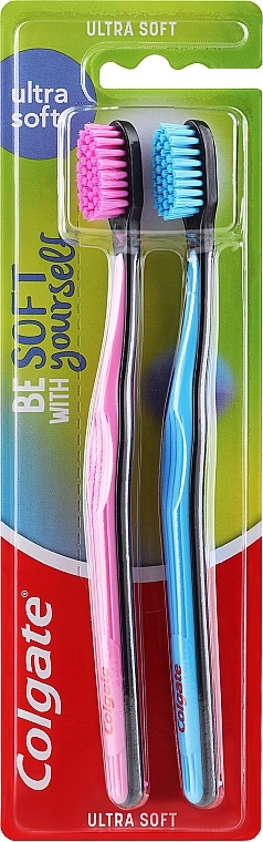 Ultra-Soft Toothbrush Set, 2 pcs, design 1 - Colgate Ultra Soft — photo N1
