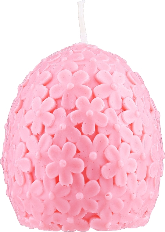 Decorative Candle with Prosseco Scent 'Egg with Flowers' - KawilaMovski — photo N1