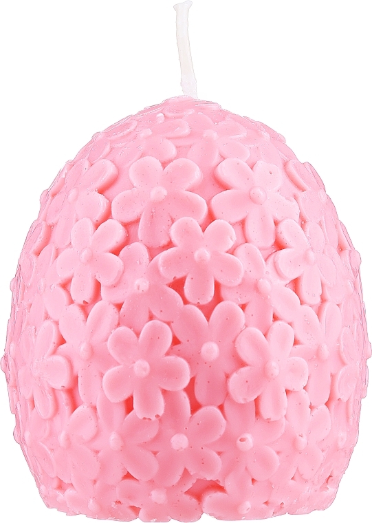 Decorative Candle with Prosseco Scent 'Egg with Flowers' - KaWilamovski — photo N1