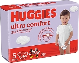 Ultra Comfort 5 Diapers, 11-25 kg, Jumbo, 42 pcs. - Huggies — photo N2