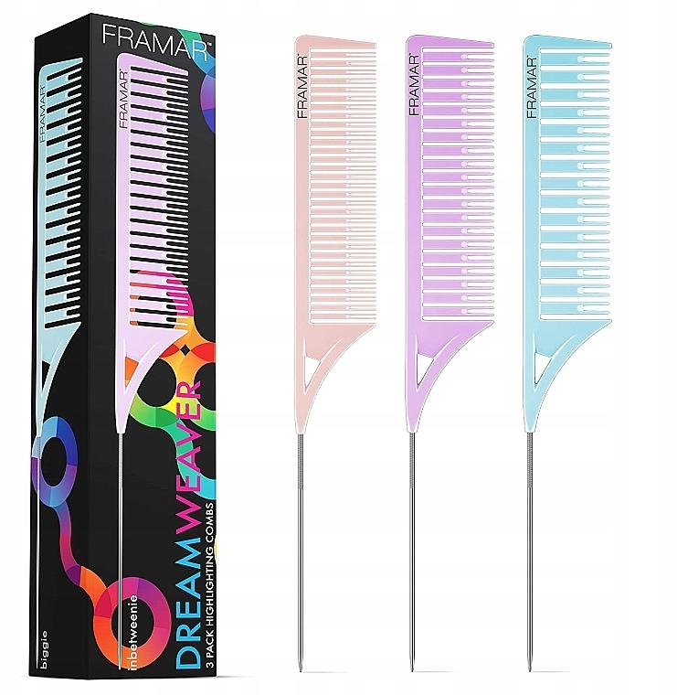 Highlight Comb Set, 3 pcs - Framar Dreamweaver Highlight Comb — photo N1