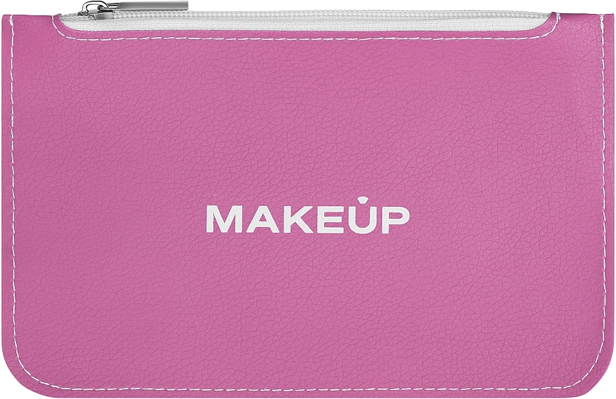 Flat Cosmetic Bag 'Autograph', pink - MAKEUP Cosmetic Bag Flat Pink — photo N1