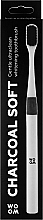 Charcoal Toothbrush, soft, white - Woom Soft Charcoal Toothbrush — photo N1