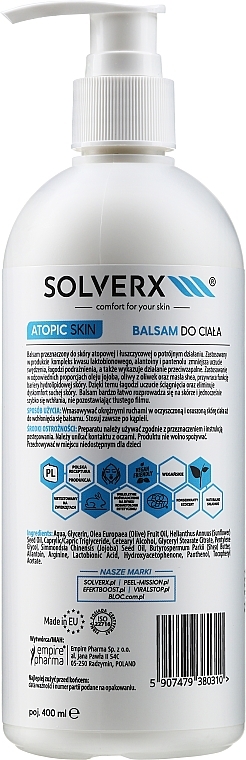 Body Balm - Solverx Atopic Skin Body Balm — photo N11