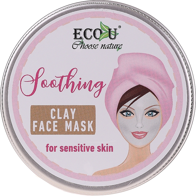 Face Mask "Soothing" - Eco U Soothing Clay Face Mask For Sensative Skin — photo N12