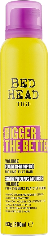 Shampoo-Foam for Volume of Thin Hair - Tigi Bed Head Bigger The Better Volume Foam Shampoo — photo N1