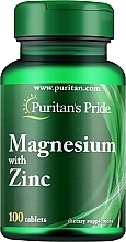 Supplement 'Magnesium with Zinc' - Puritan's Pride Magnesium With Zinc — photo N1