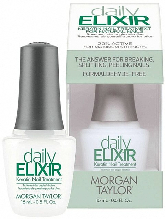 Strengthening Nail Polish - Morgan Taylor Daily Elixir Keratin Nail Treatment — photo N1