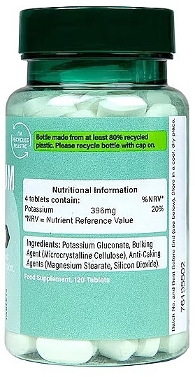 Potassium Dietary Supplement, 396 mg - Holland & Barrett Potassium 396mg — photo N2