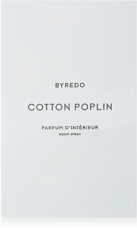 Byredo Cotton Poplin Room Spray - Room Spray — photo N2