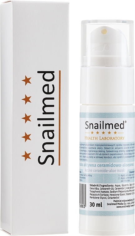 Repair Ceramide & Aloe Face Mask - Snailmed — photo N2