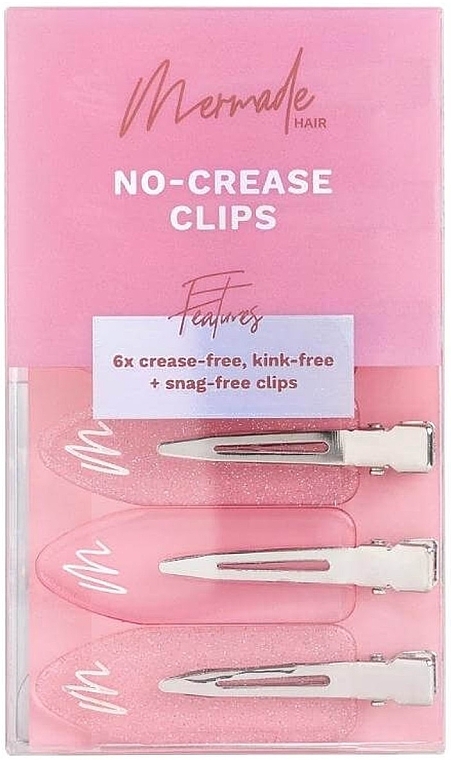 Hair Clips, 6 pcs - Mermade Hair No-Crease Clips — photo N1