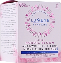 Fragrances, Perfumes, Cosmetics Facial Night Cream - Lumene Lumo Nordic Bloom Anti-wrinkle & Firm Night Moisturizer