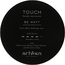 Fragrances, Perfumes, Cosmetics Matte Medium Hold Hair Wax - Artego Touch Be Matt