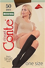 Fragrances, Perfumes, Cosmetics Knee Socks "Microfibra", 50 den, 1 pair, bronz - Conte