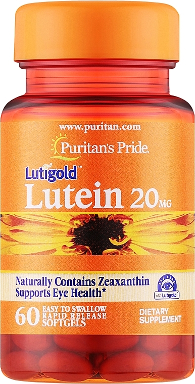 Supplement 'Lutein 20 mg' - Puritan's Pride Lutein 20mg with Zeaxanthin — photo N1