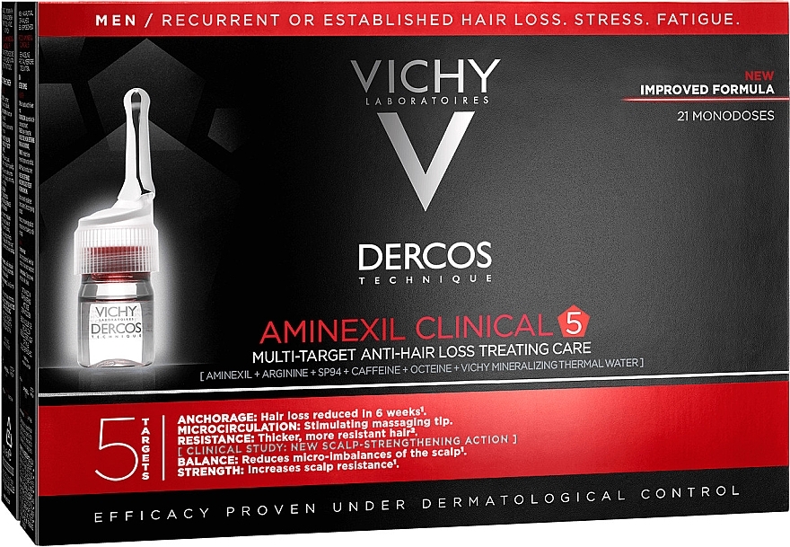 Men Anti Hair Loss Treatment - Vichy Dercos Aminexil Clinical 5 — photo N4