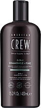 Fragrances, Perfumes, Cosmetics 3 in 1 Hair & Body Care - American Crew Official Supplier To Men 3 In 1 Chamomile + Pine Shampoo Conditioner And Body Wash