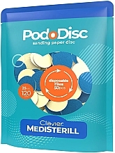 Replaceable Polishing Discs for Pedicure L 120/25 mm, 50 pcs. - Medisterill PodoDisc Keyboard — photo N1