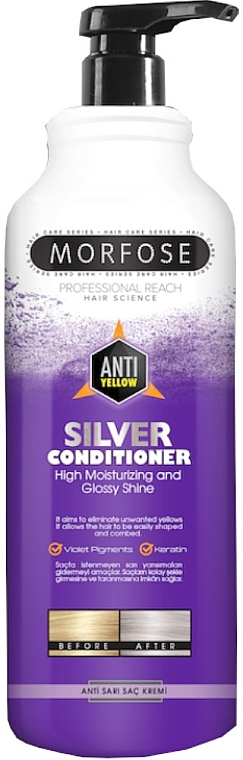 Conditioner - Morfose Anti Yellow Silver Hair Conditioner — photo N2