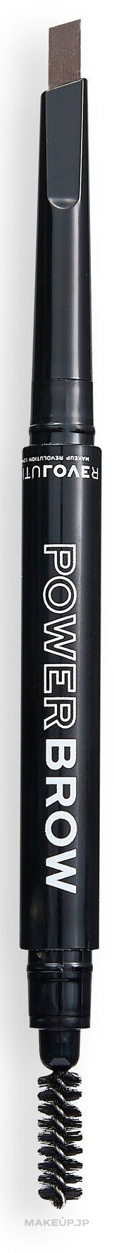 Automatic Two-sided Eyebrow Pencil - Relove By Revolution Power Brow Pencil — photo Dark Brown