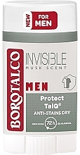 Fragrances, Perfumes, Cosmetics Deodorant Stick - Borotalco Men Invisible Musk Scent Deo Stick