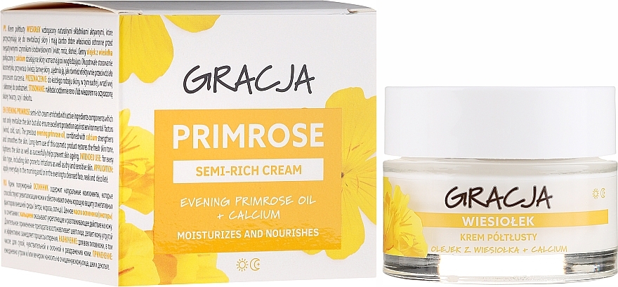 Primrose Nourishing Cream - Gracja Semi-oily Cream With Evening Primrose — photo N1