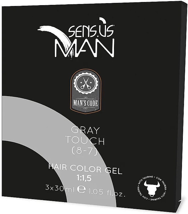 Men Hair Color Gel - Sensus Man Hair Color Gel — photo N1