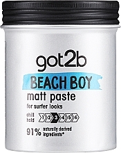 Fragrances, Perfumes, Cosmetics Mattifying Hair Paste - Got2b Beach Boy Matt Paste Chill Hold 3 91% Naturally Derived Ingredients