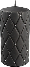 Fragrances, Perfumes, Cosmetics Decorative Candle, Black, 7x14 cm - Artman Florence Mat