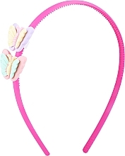 Fragrances, Perfumes, Cosmetics Hair Band with Butterflies FA-5639, Pink - Donegal FA-5639