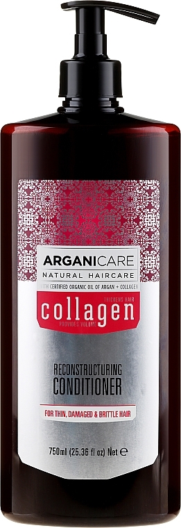 Collagen Hair Conditioner - Arganicare Collagen Reconstructuring Conditioner  — photo N3