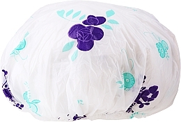 Fragrances, Perfumes, Cosmetics Shower Cap, 9298, white-purple - Donegal Shower Cap