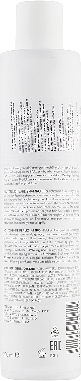Toning Shampoo "Pearl Shine" - Cutrin Aurora CC Pearl Shampoo — photo N2