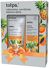 Fragrances, Perfumes, Cosmetics Set "Renewed, Hydrated, Matte Skin" - Tolpa Dermo Face Sebio 3 Enzymy (f/peeling/40ml + f/cl/gel/150ml)