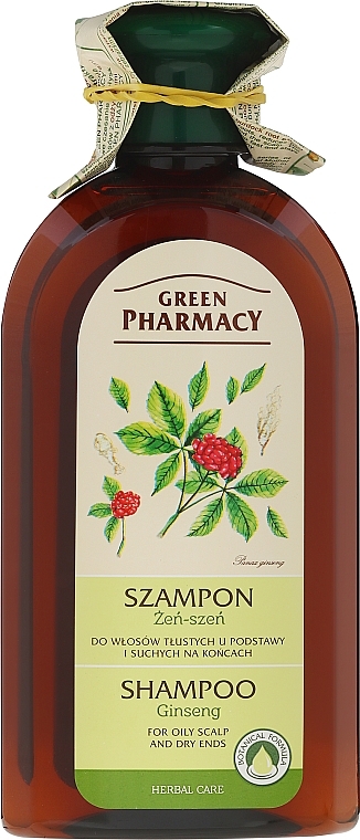 Shampoo "Ginseng" - Green Pharmacy — photo N1