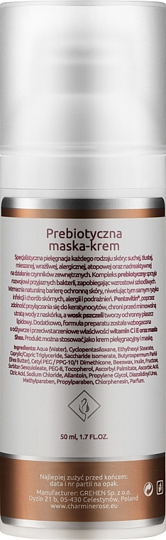 Prebiotic Cream-Mask - Charmine Rose Prebio Balance Mask — photo N3