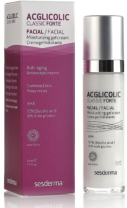 Moisturizing Cream-Gel - SesDerma Laboratories Acglicolic Classic Forte Moisturizing Gel Cream — photo N1