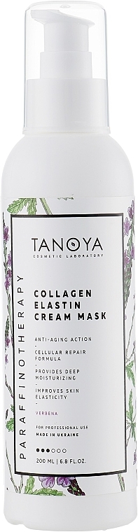 Collagen-Elastin Cream Mask "Verbena" - Tanoya Paraffinotherapy — photo N4