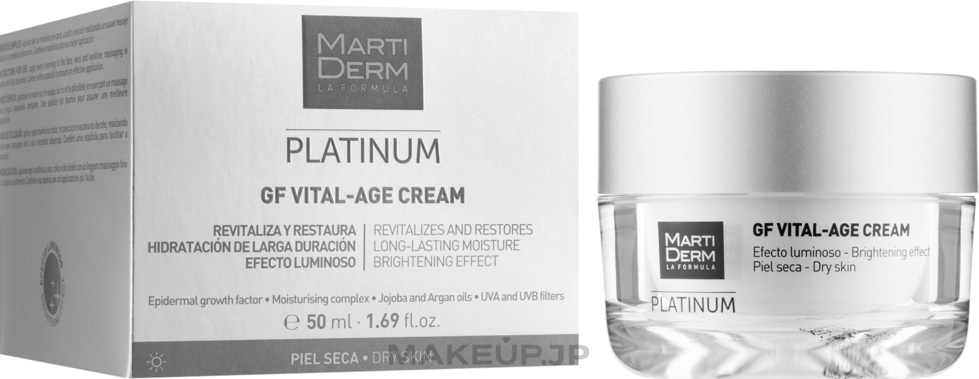 Facial Cream for Dry Skin - MartiDerm Platinum Gf Vital Age Cream — photo 50 ml