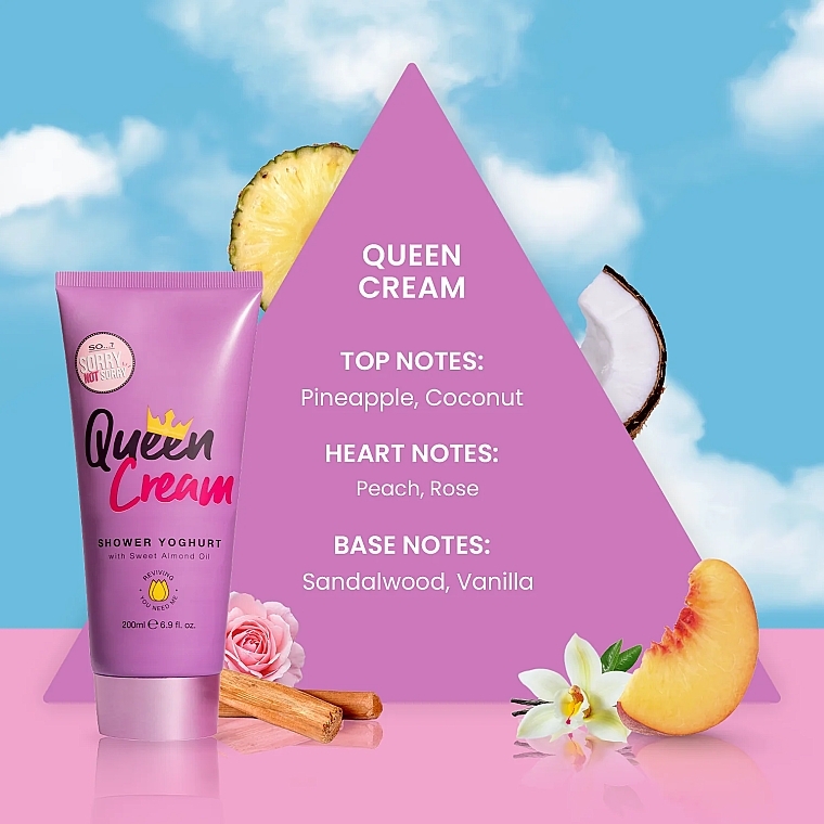 Shower Yoghurt - So...? Sorry Not Sorry Queen Cream Shower Yogurt with Sweet Almond Oil — photo N4