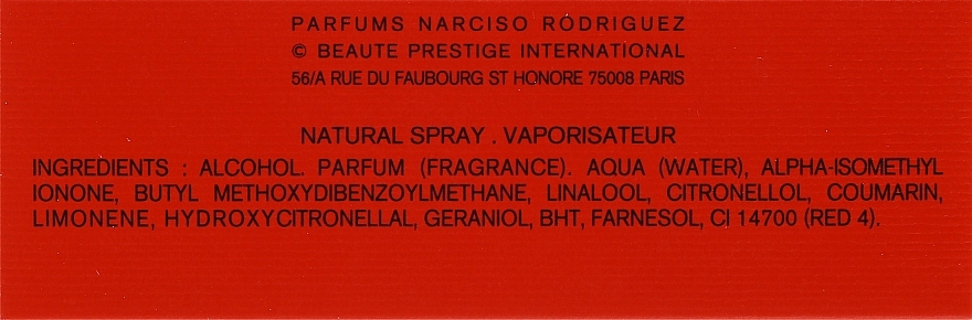 Narciso Rodriguez Narciso Rouge - Eau de Parfum  — photo N3