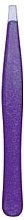 Straight Tweezers, stainless steel, 9.2 cm, shiny purple, in blister - Titania — photo N2