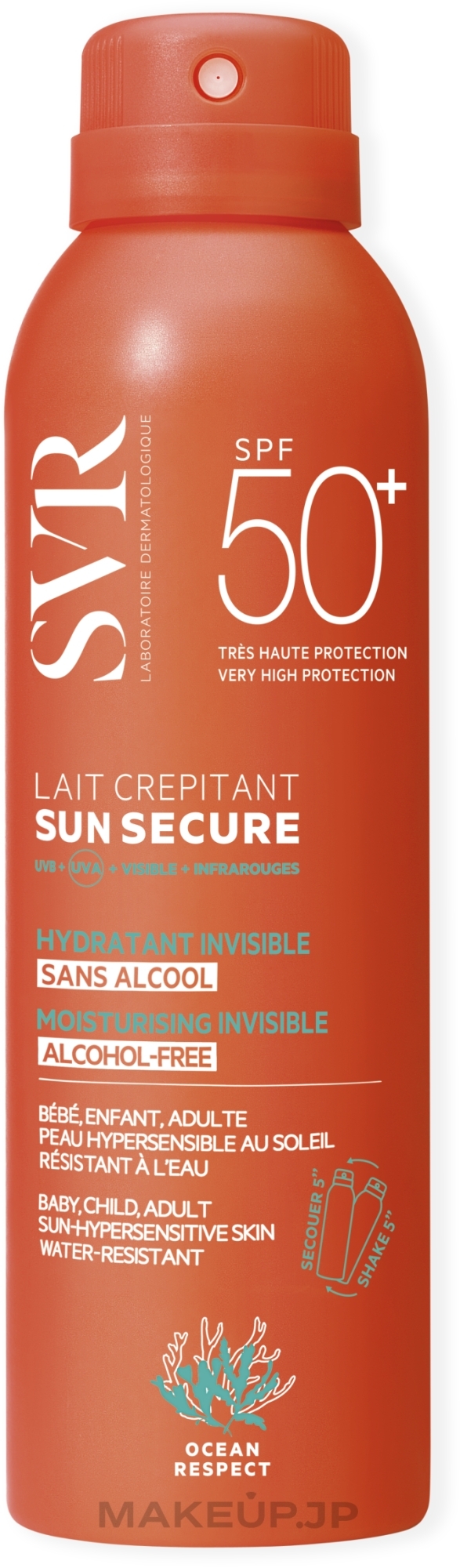 Moisturizing Sun Milk - SVR Sun Secure Crackling Milk SPF50+ — photo 200 ml