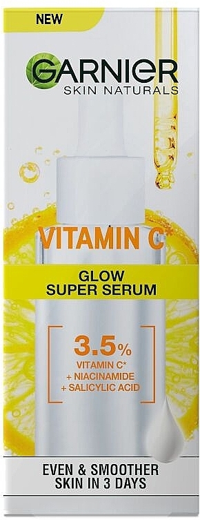 Super Glow Face Serum with Vitamin C - Garnier Skin Naturals Vitamin C Serum — photo N3