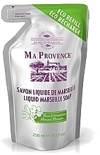 Fragrances, Perfumes, Cosmetics Liquid Marseille Soap in Eco Pack "Almond" - Ma Provence Liquid Marseille Soap Almond