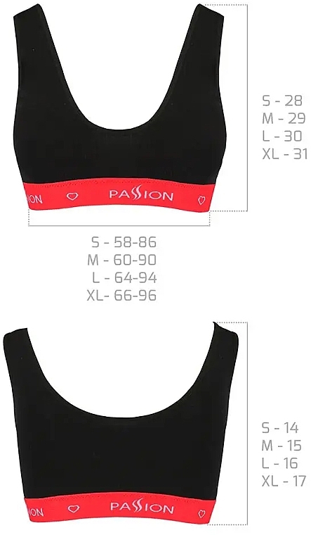 Sport Top with Wide Straps PS003, black - Passion — photo N6