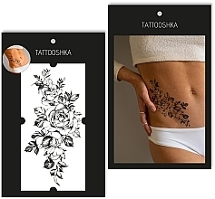 Temporary Tattoo 'Watercolor Rose', RX-904 - Tattooshka — photo N1