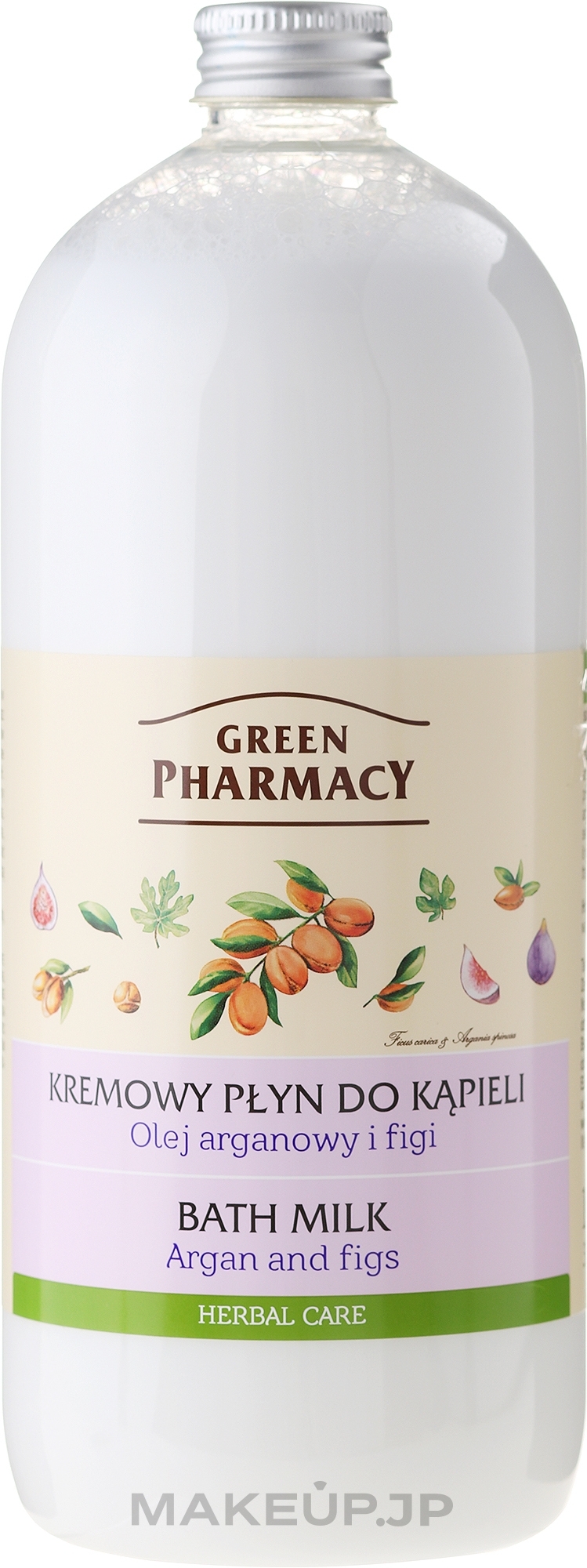 Bath Milk "Argan & Fig" - Green Pharmacy — photo 1000 ml