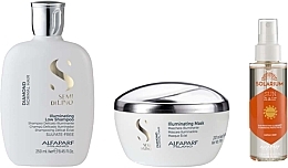 Fragrances, Perfumes, Cosmetics Set - AlfaParf Semi Di Lino Diamond Fiber & Color Care (shm/250ml + mask/200ml + oil/120ml)